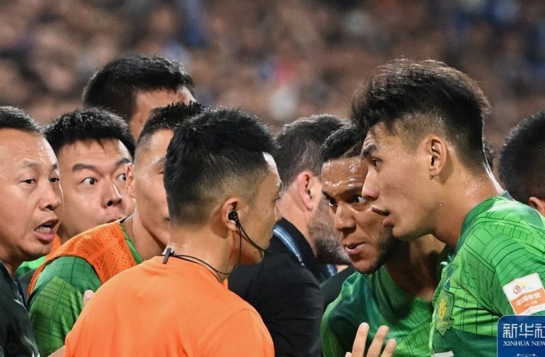 国安将就3判罚进行上诉：津门虎手球+进球前推搡+踩踏